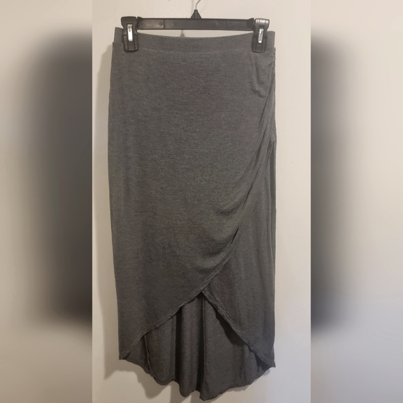 Grey Cotton Wrap Skirt, Size Small - Picture 1 of 3